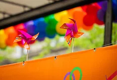 Preparation for the LGBT community march