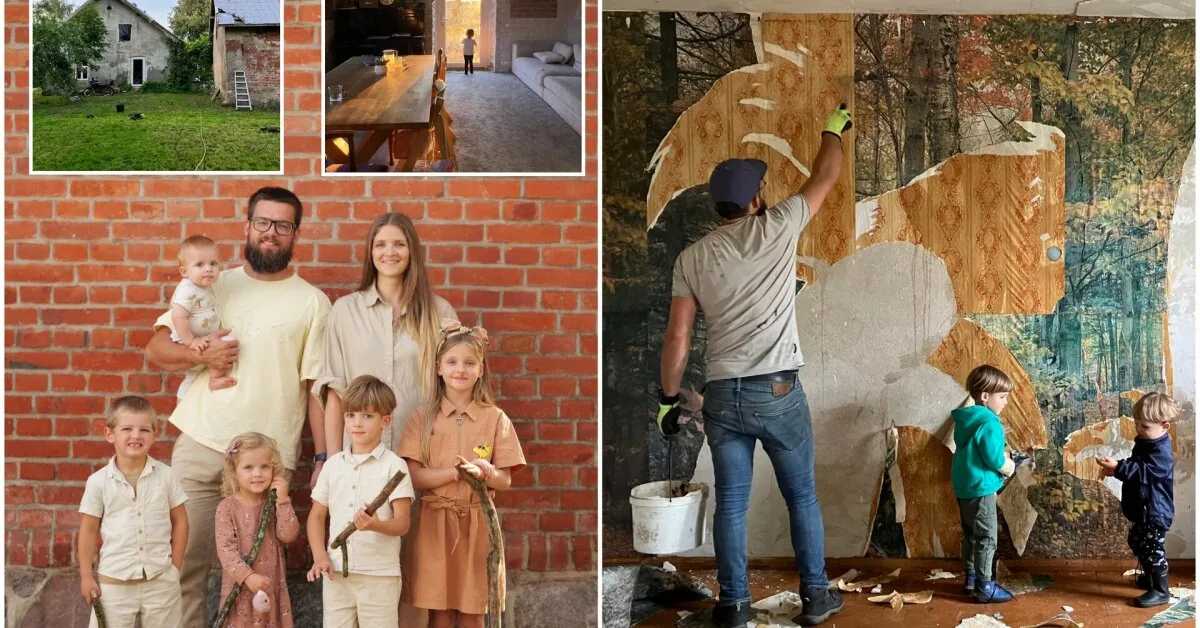 Revived a century-old house in Šilutė: The story of Povilas, father of 6 children, will inspire many