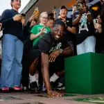 Kaunas "Žalgiris" stars' alley was enriched with a new palm print