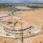 One of the most challenging stages has begun at the National Stadium: the character of the structure is starting to emerge