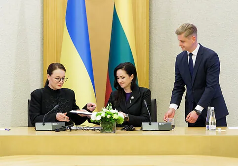 Press conference of the Prime Ministers of Ukraine and Lithuania at the Government press center