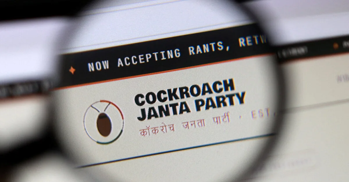 Founder of the popular "Cockroaches" party in India plans a protest