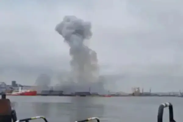Marine drone explosion in Romanian port