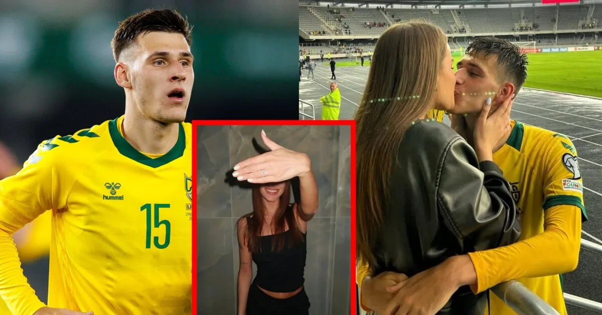 Footballer Gvidas Gineitis proposed to his beloved Viltė after 4 years of relationship: the engagement – in a very important place