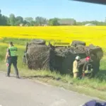 Military transport overturned near Jakai roundabout in Klaipėda