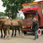 The Puppet Wagon Theatre's wagon, having fallen into a ditch, did not stop the tour: the performance in Panevėžys district will still take place