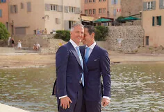 Ralf Schumacher and Étienne Bousquet-Cassagne's wedding moment