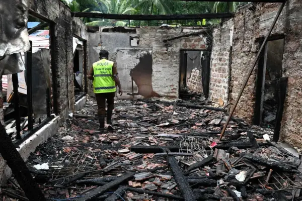 Caretaker of the nursing home arrested after fire in Sri Lanka kills 12 people