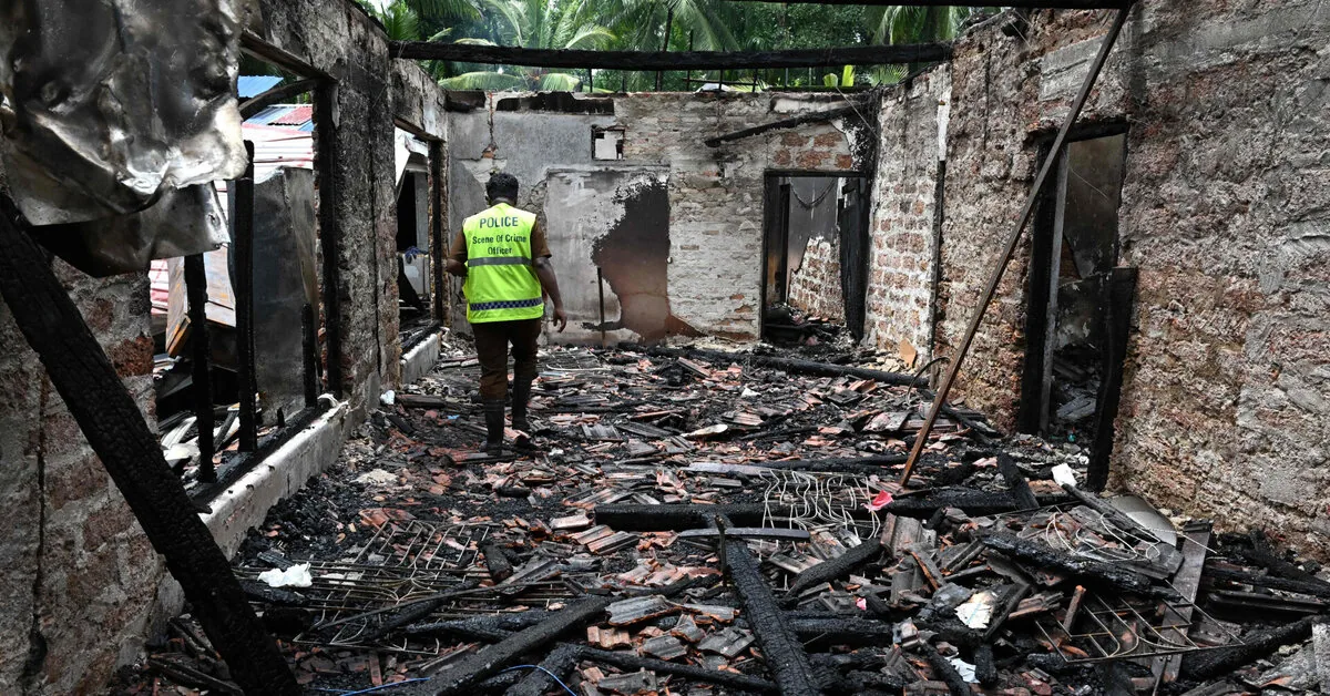 Caretaker of the nursing home arrested after fire in Sri Lanka kills 12 people