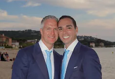 Ralf Schumacher and Étienne Bousquet-Cassagne's wedding moment
