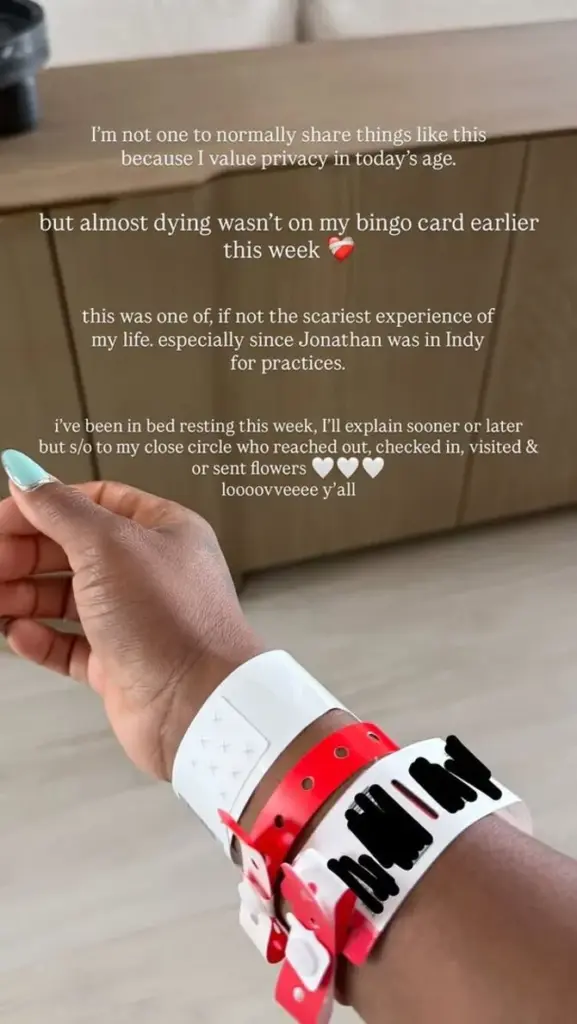 Instagram photo./Simone Biles shared several posts about her health.