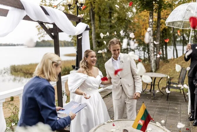 Photo by Aura Kučinskaitė/Vakaris Žvagulis and Gabrielė Savickaitė's wedding