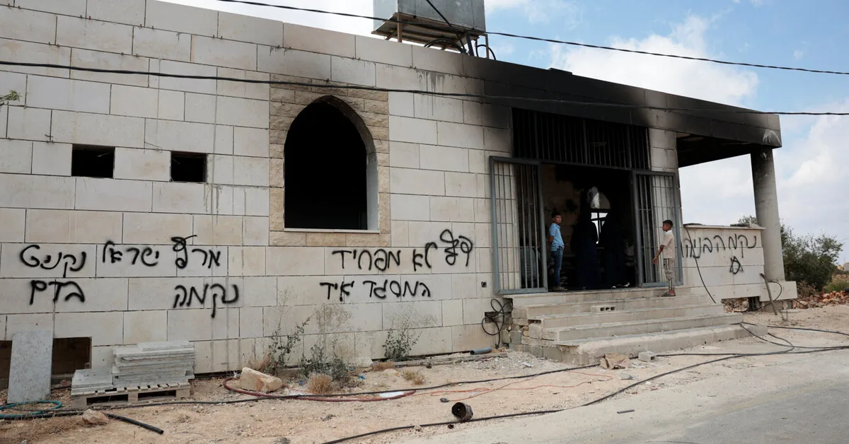 In the West Bank, Israeli settlers set fire to two mosques