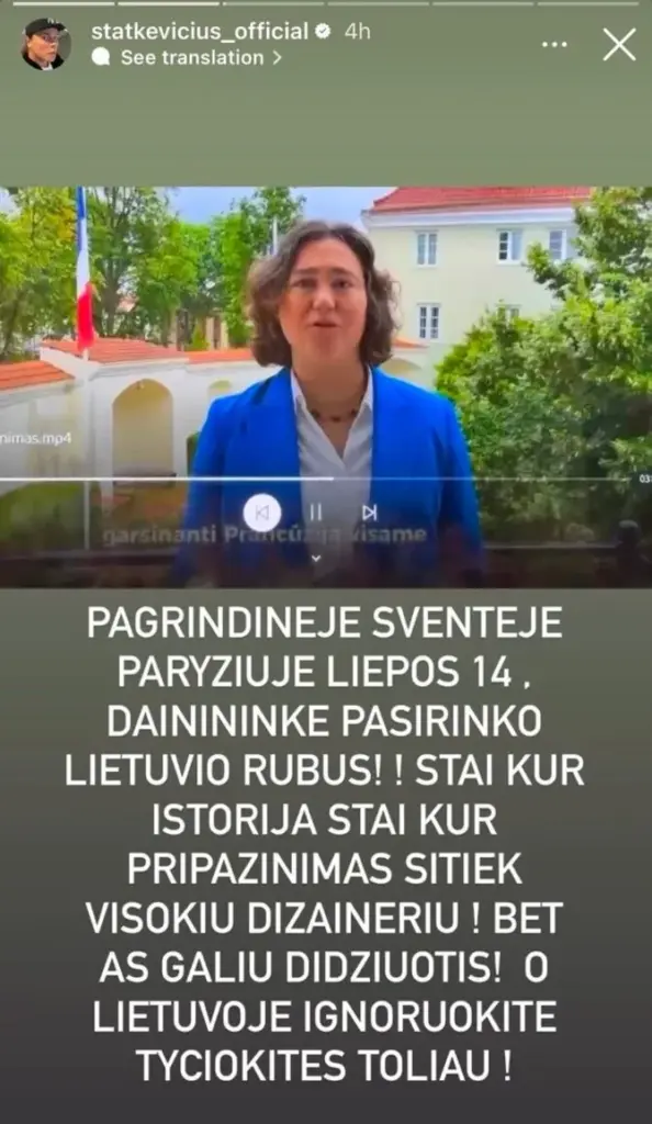 Socialinių tinklų nuotr./Juozo Statkevičiaus įrašas