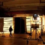 Filming in Vilnius was unexpectedly disrupted by a fire
