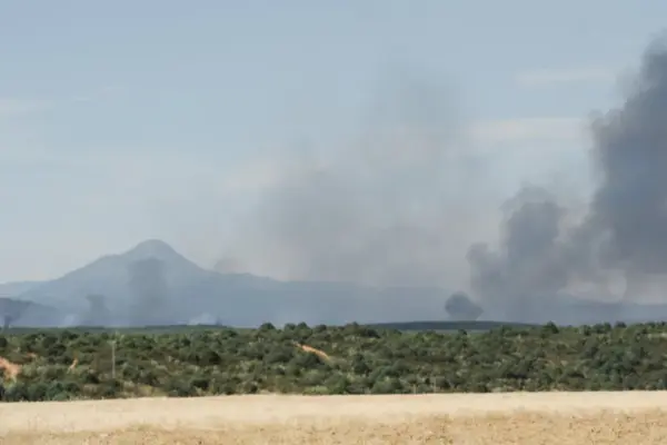 Spanish officials: a forest fire north of Madrid has devastated an area of 12,000 hectares