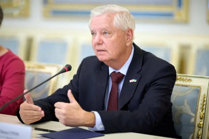 SvenSimon-Press Service Of The President Of Ukraine/Lindsey Grahamas