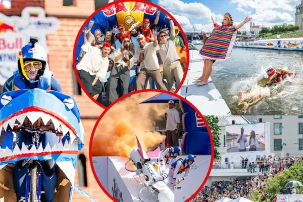 Spectacular flights and falls into the Neris: it became clear who triumphed in the Red Bull Tandemynės