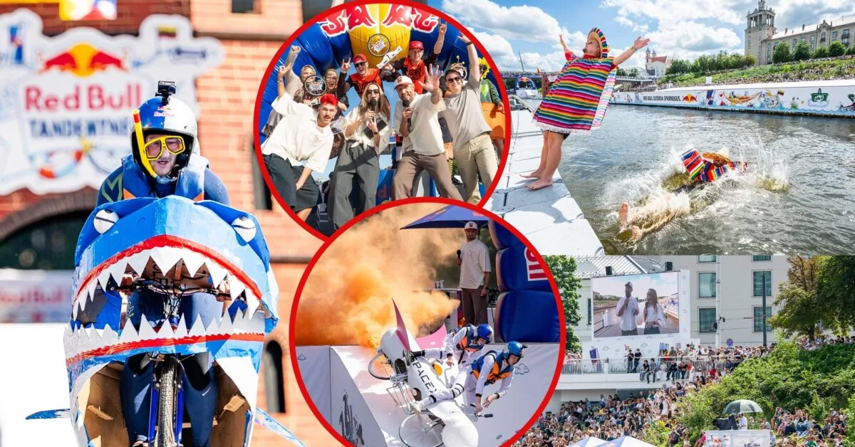 Spectacular flights and falls into the Neris: it became clear who triumphed in the Red Bull Tandemynės