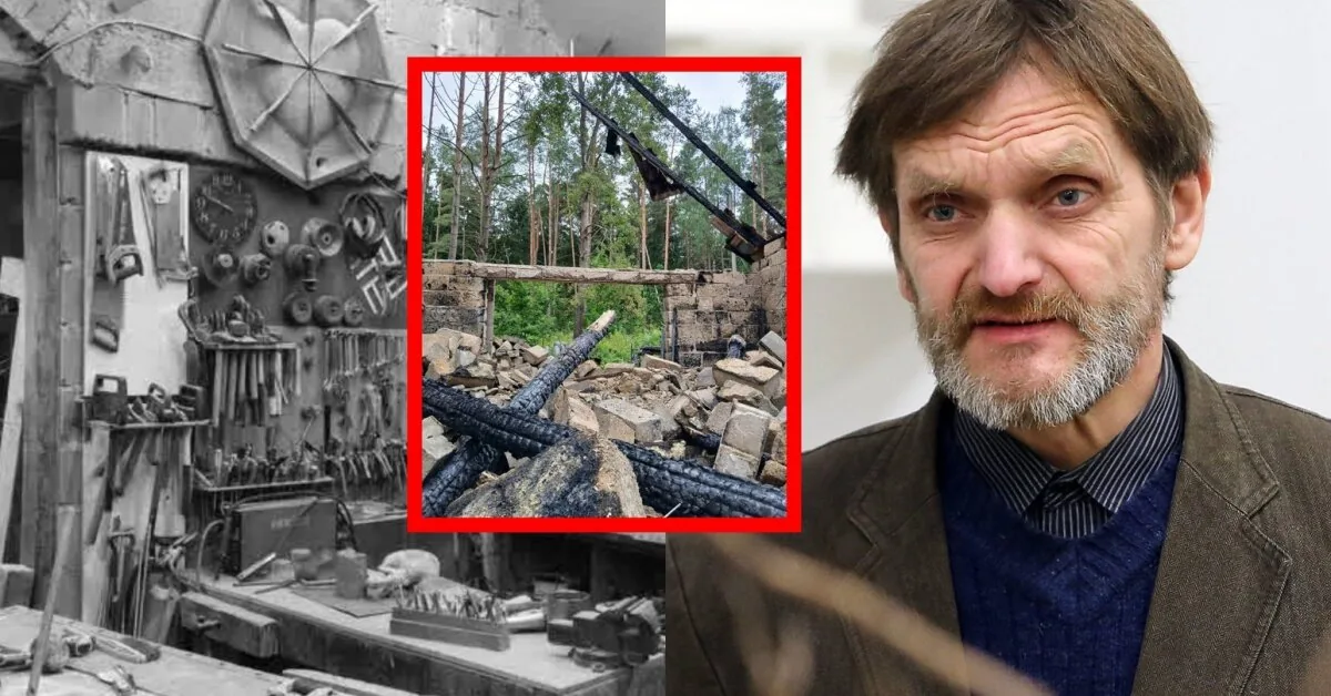 Famous sculptor Danielius Sodeika's workshop burned down: “30 years of work disappeared overnight”