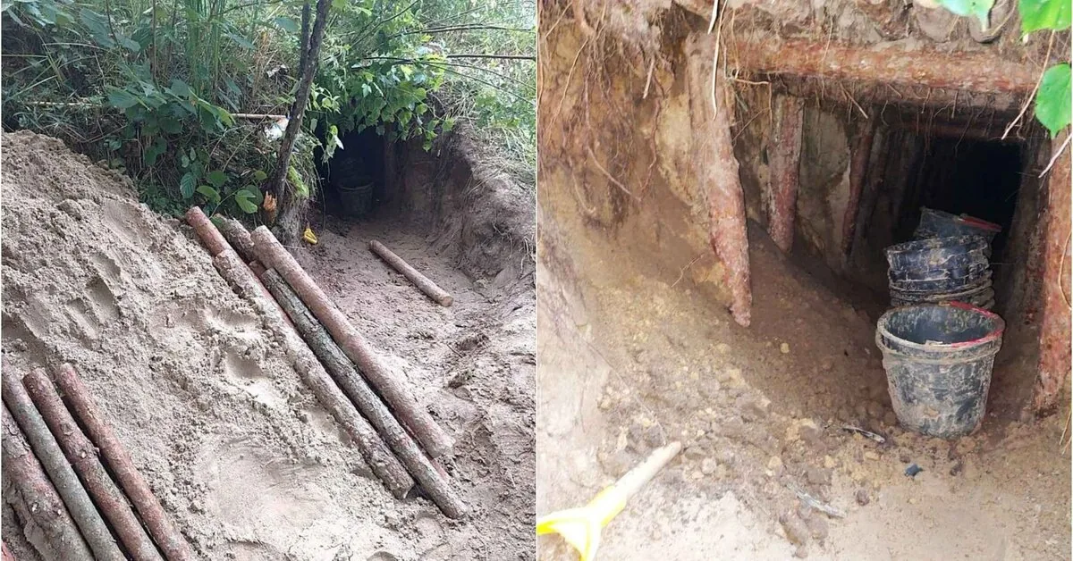 Border guards have stopped the construction of another underground tunnel for illegal migrants from Belarus