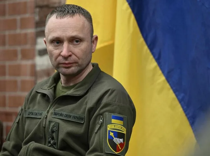 Commander of the Ukrainian Ground Forces Mykhailo Drapat / GENYA SAVILOV / AFP