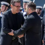 Su Volodymyru Zelenskiu susitikęs JK premjeras žada naują „Stone Cloak“ technologiją Kyjivo dronams