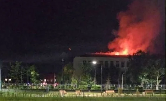 Fire broke out at Engels-2 military airfield
