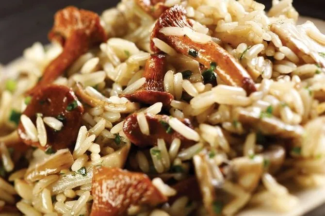 Italian risotto with chanterelles