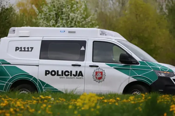 A police officer on duty was involved in an accident in Panevėžys