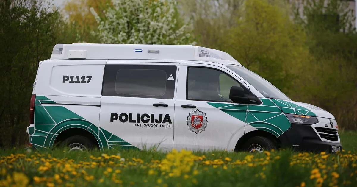 A police officer on duty was involved in an accident in Panevėžys
