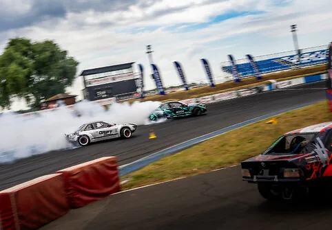 Drift King in Hungary competed Gediminas Levickas, Sandra Janušauskaitė and Arnas Kazokevičius