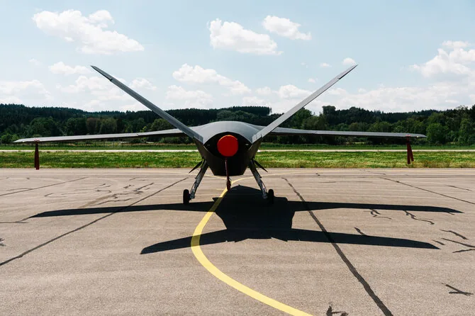 Patrick Junker/ The New York Times/ First Helsing unmanned fighter