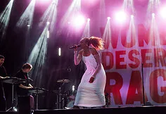 Concert of French singer Imany in the courtyard of the Palace of the Grand Dukes