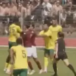 Incident in a friendly match: during a players' scuffle, a referee knocked to the ground was injured