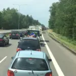 On the highway towards Kaunas – a massive Friday accident