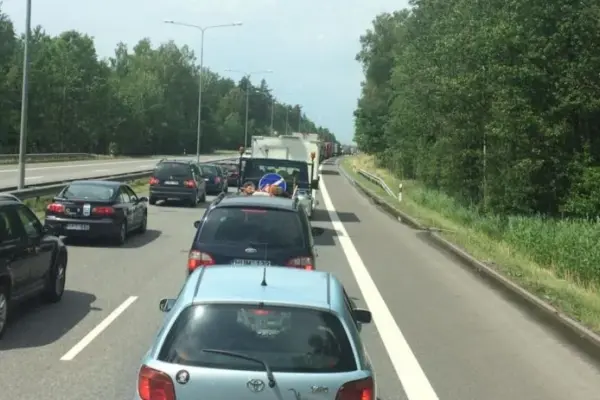 On the highway towards Kaunas – a massive Friday accident