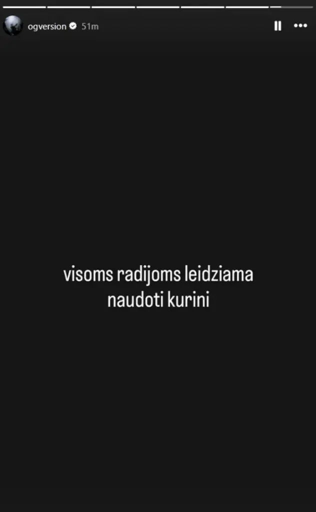 „Instagram“ nuotr./OG Version įrašas