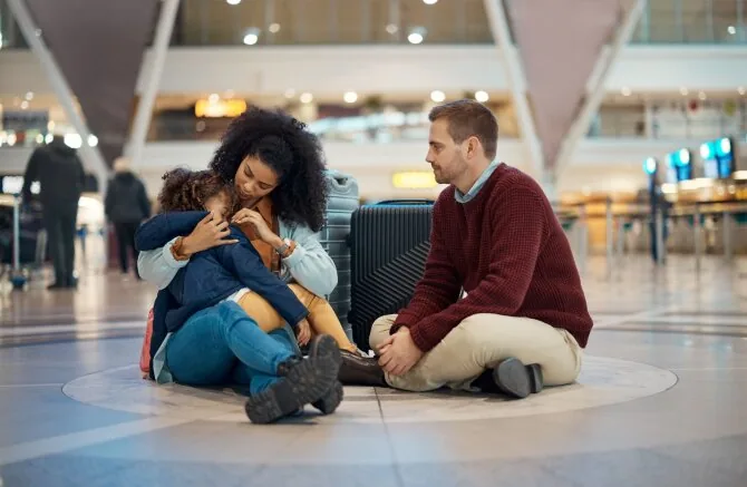 Shutterstock photo/Family at the airport