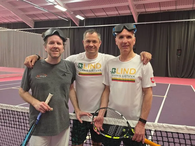 Photo by Blind Tennis Lithuania Association/Vilnius will host the IBTA Blind Tennis World Championship for the first time in Lithuanian history.