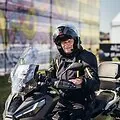 Vitoldas Milius and his scooter journey during the 1006 km race