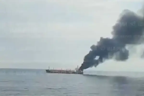 A sailor died on a tanker sailing to Ukraine after a fire