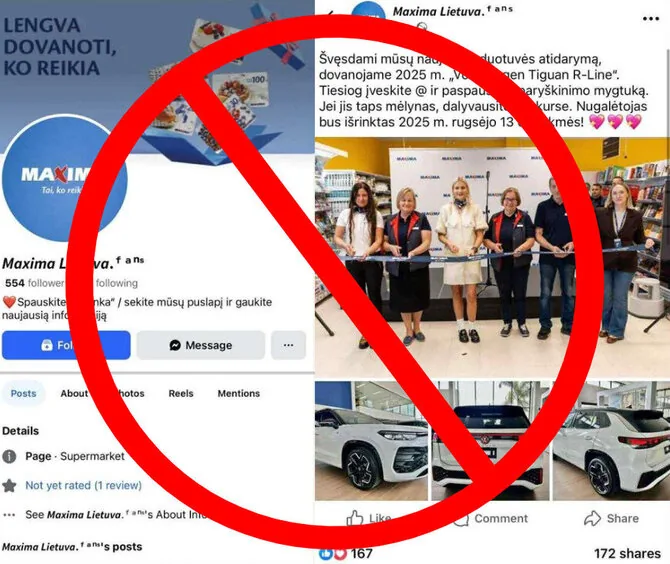 Company photo/ Fake contests organized in the name of Maxima