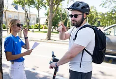 In Palanga, police disciplined cyclists and scooter riders