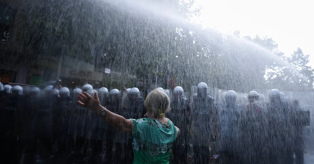 Albanian police used tear gas to disperse a protest against a resort linked to Donald Trump