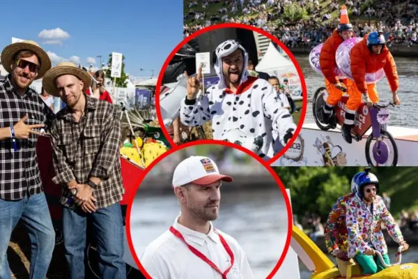 Vilnius had not seen this yet: dozens of daredevils and "steel horses" splashed into Neris in the "Red Bull Tandemynės"