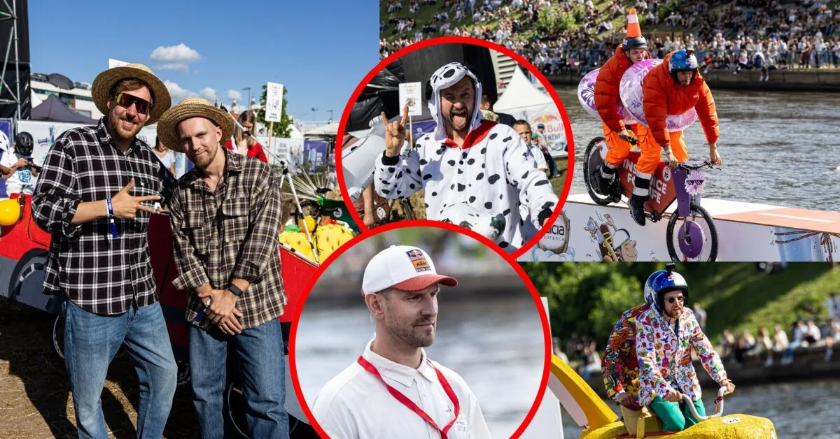 Vilnius had not seen this yet: dozens of daredevils and "steel horses" splashed into Neris in the "Red Bull Tandemynės"
