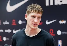 Kasparas Jakučionis at the young basketball talents camp