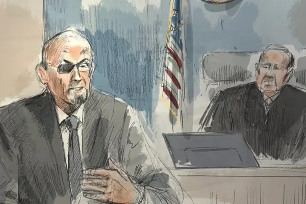 Salmano Rushdie užpuolikas pripažintas kaltu dėl kaltinimų terorizmu
