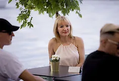 Moment from the event at a Kaunas restaurant